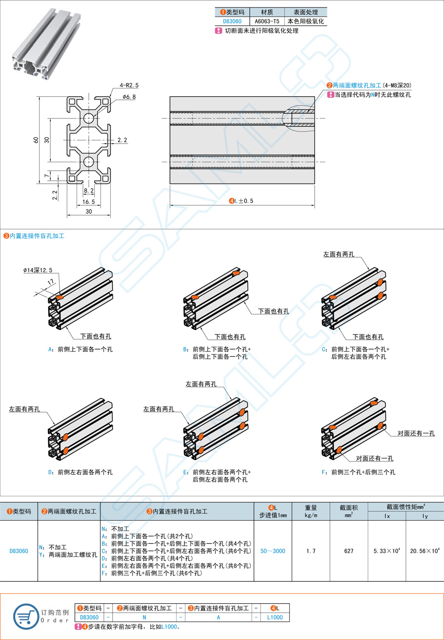 30系列鋁合金型材規格應用優點介紹