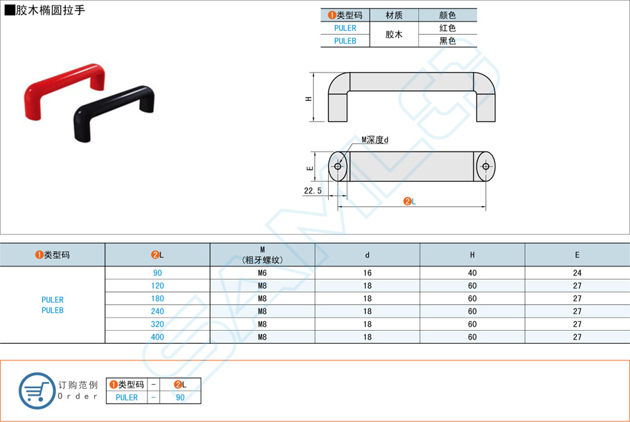 膠木橢圓拉手都有哪些規格型號