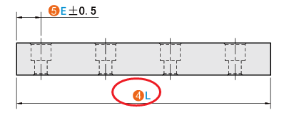 L（導軌長）