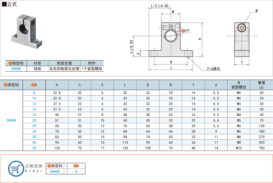 立式導向軸支座在數控機床的應用